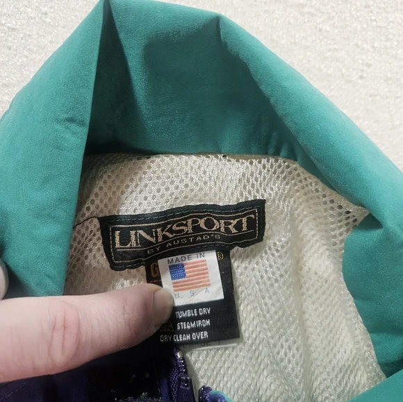 LinkSport Gore-Tex Jacket XL Made USA 90s Colorblock - Picture 5 of 9